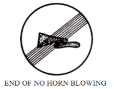 End of no horn blowing